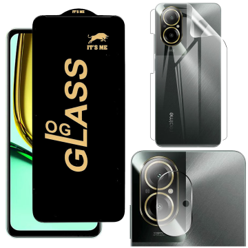 Realme C67 360¬∞ Clear Kit: OG Glass + Back Jelly Camera Guard - Image 2