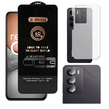 Realme C75 3-in-1 Kit: OG Glass + Carbon Back Camera Protector - Image 2