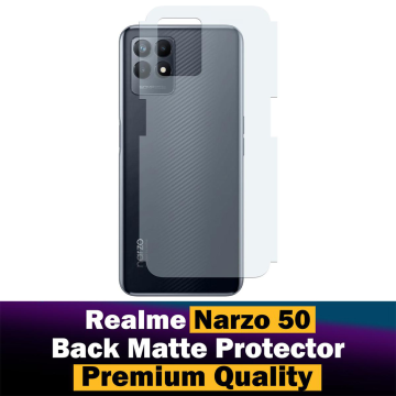 Realme Narzo 50 Back Protector Carbon Fiber Matte Soft Skin Sheet - Image 2