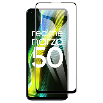 Realme Narzo 50 Full Screen Protector 9D Tempered Glass Protector For Realme Narzo 50 