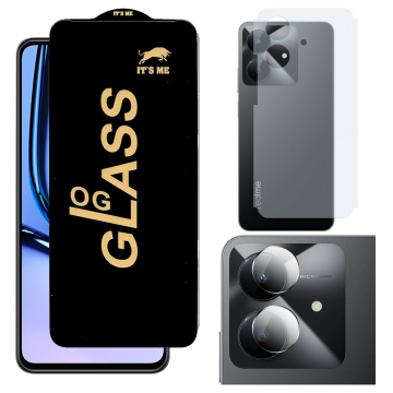 Realme Note 60x 3-in-1 Kit: OG Glass + Carbon Back Camera Protector - Image 2