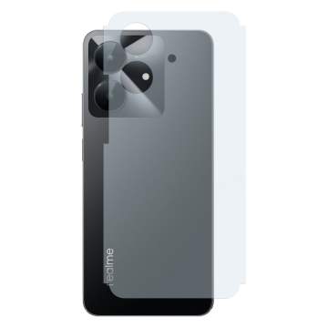 Realme Note 60x Back Protector Carbon Fiber Matte Soft Skin Sheet - Image 2
