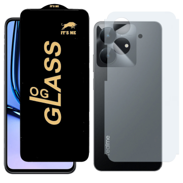 Realme Note 60x Combo: OG Glass Screen Protector + Carbon Back Skin - Image 2