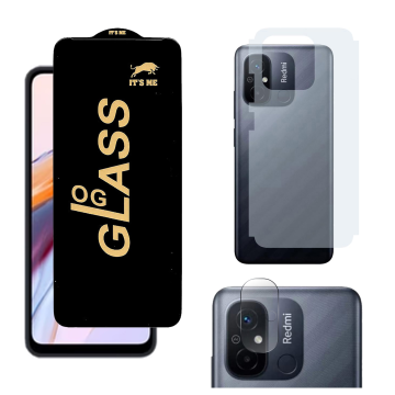 Redmi 12C 3-in-1 Kit: OG Glass + Carbon Back Camera Protector - Image 2