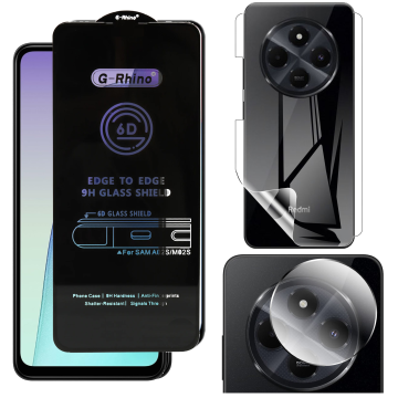 Redmi 14C 360¬∞ Clear Kit: OG Glass + Back Jelly Camera Guard - Image 2