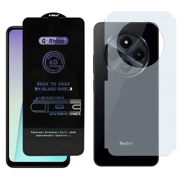 Redmi 14C Combo: OG Glass Screen Protector + Carbon Back Skin - Image 2