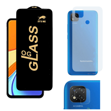 Redmi 9C 3-in-1 Kit: OG Glass + Carbon Back Camera Protector - Image 2