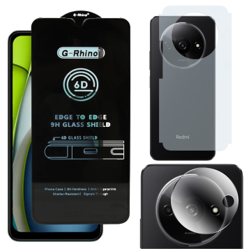 Redmi A3X 3-in-1 Kit: OG Glass + Carbon Back Camera Protector - Image 2