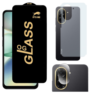 Redmi A5 3-in-1 Kit: OG Glass + Carbon Back Camera Protector - Image 2