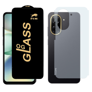Redmi A5 Combo: OG Glass Screen Protector + Carbon Back Skin - Image 2