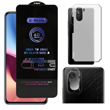 Redmi K40 3-in-1 Kit: OG Glass + Carbon Back Camera Protector - Image 2