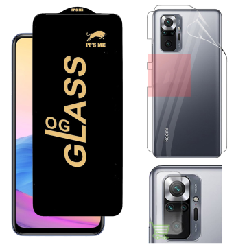 Redmi Note 10 Pro 360¬∞ Clear Kit: OG Glass + Back Jelly Camera Guard - Image 2