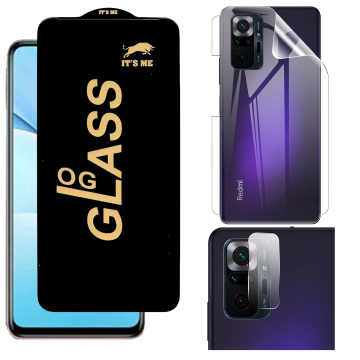 Redmi Note 10 Pro Max 360¬∞ Clear Kit: OG Glass + Back Jelly Camera Guard - Image 2