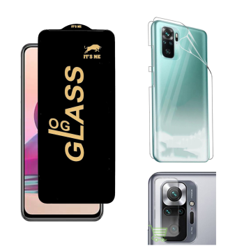 Redmi Note 10S 360¬∞ Clear Kit: OG Glass + Back Jelly Camera Guard - Image 2