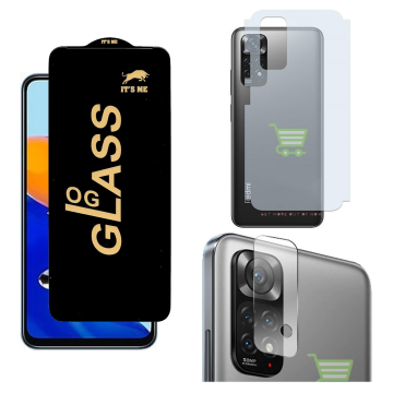 Redmi Note 11 3-in-1 Kit: OG Glass + Carbon Back Camera Protector - Image 2
