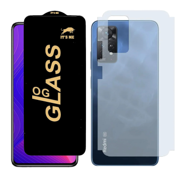 Redmi Note 11 Pro Combo: OG Glass Screen Protector + Carbon Back Skin - Image 2