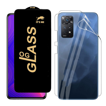 Redmi Note 11 Pro Protection Pack: OG Glass + Clear Back Jelly Film - Image 2