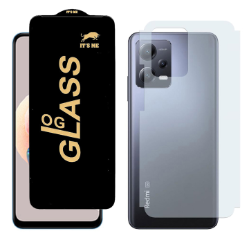 Redmi Note 12 Combo: OG Glass Screen Protector + Carbon Back Skin - Image 2