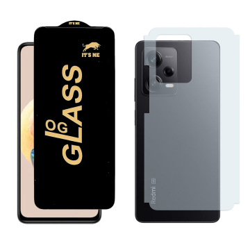 Redmi Note 12 Pro Combo: OG Glass Screen Protector + Carbon Back Skin - Image 2