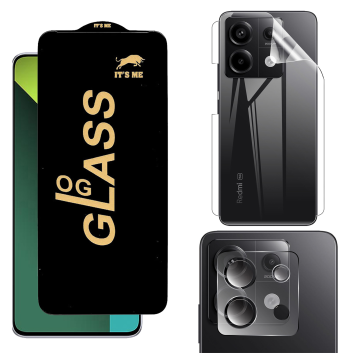 Redmi Note 13 Pro 360¬∞ Clear Kit: OG Glass + Back Jelly Camera Guard - Image 2