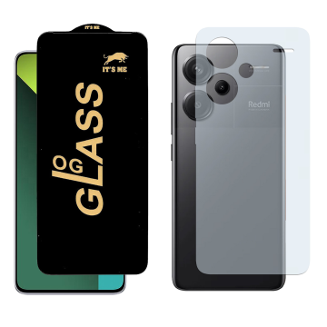 Redmi Note 13 Pro Combo: OG Glass Screen Protector + Carbon Back Skin - Image 2