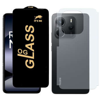 Redmi Note 14 Combo: OG Glass Screen Protector + Carbon Back Skin - Image 2