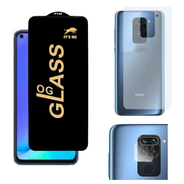 Redmi Note 9 3-in-1 Kit: OG Glass + Carbon Back Camera Protector - Image 2