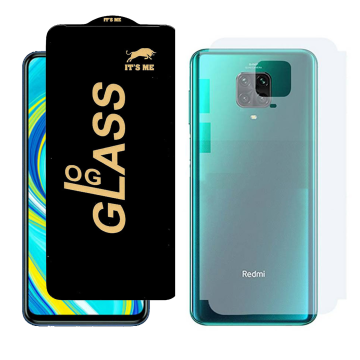 Redmi Note 9 Pro Combo: OG Glass Screen Protector + Carbon Back Skin - Image 2