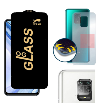 Redmi Note 9 Pro Max 3-in-1 Kit: OG Glass + Carbon Back Camera Protector - Image 2