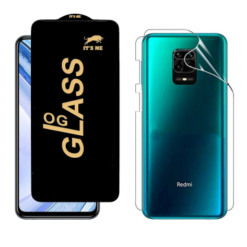 Redmi Note 9 Pro Max Protection Pack: OG Glass + Clear Back Jelly Film - Image 2
