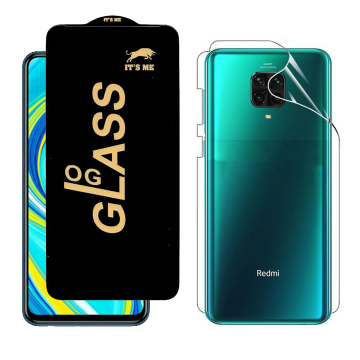 Redmi Note 9 Pro Protection Pack: OG Glass + Clear Back Jelly Film - Image 2