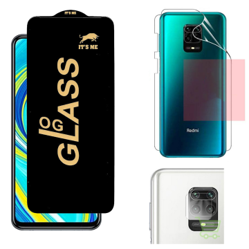 Redmi Note 9S 360¬∞ Clear Kit: OG Glass + Back Jelly Camera Guard - Image 2