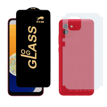 Samsung A03 Combo: OG Glass Screen Protector + Carbon Back Skin - Image 2