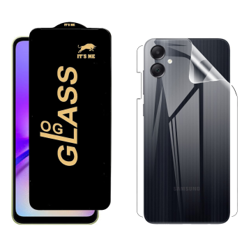 Samsung A05 Protection Pack: OG Glass + Clear Back Jelly Film - Image 2