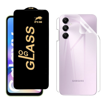 Samsung A05s Protection Pack: OG Glass + Clear Back Jelly Film - Image 2