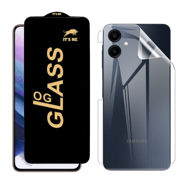 Samsung A06 Protection Pack: OG Glass + Clear Back Jelly Film - Image 2
