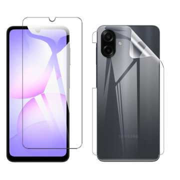 Samsung A07 Glass Protector Polish Screen Tempered + Back Clear Jelly Soft Film Protection Hydrogel For Galaxy - Image 2