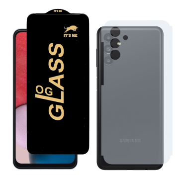 Samsung A13 5G Combo: OG Glass Screen Protector + Carbon Back Skin - Image 2
