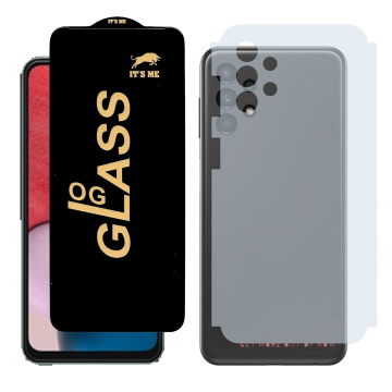 Samsung A13 Combo: OG Glass Screen Protector + Carbon Back Skin - Image 2