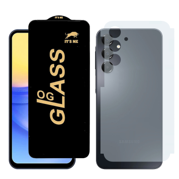 Samsung A16 Combo: OG Glass Screen Protector + Carbon Back Skin - Image 2