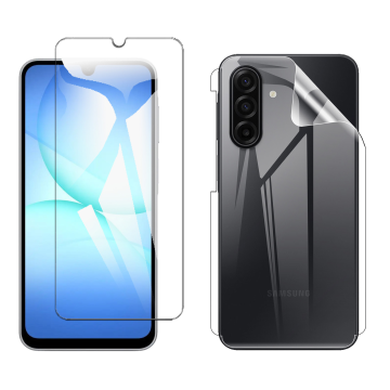 Samsung A17 Glass Protector Polish Screen Tempered + Back Clear Jelly Soft Film Protection Hydrogel For Galaxy - Image 2