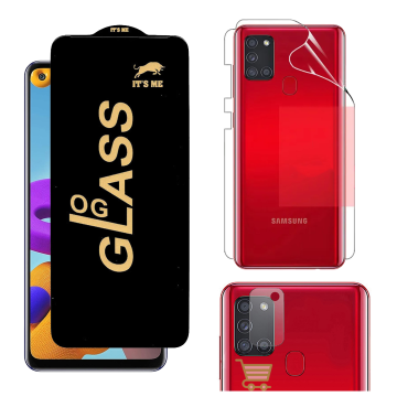 Samsung A21s Protection Bundle: OG Glass + Back Jelly Camera Guard - Image 2
