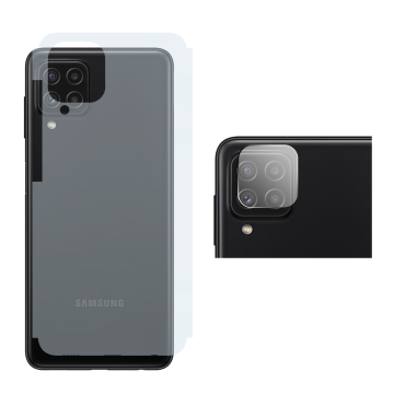 Samsung A22 4G Rear Combo: Carbon Fiber Skin + Camera Lens Protector - Image 2