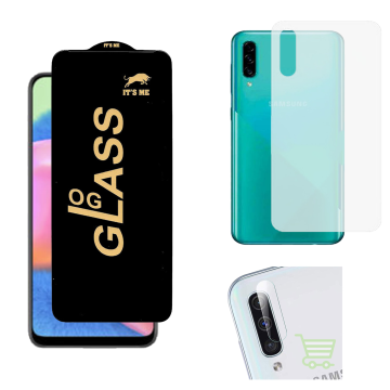 Samsung A30s Ultimate Combo: OG Glass + Back Film Camera Protector - Image 2