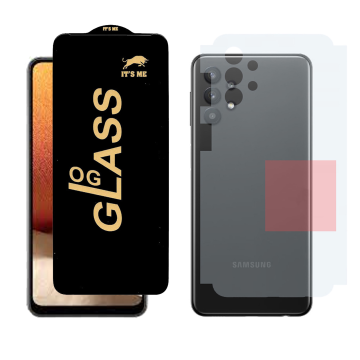 Samsung A32 Combo: OG Glass Screen Protector + Carbon Back Skin - Image 2