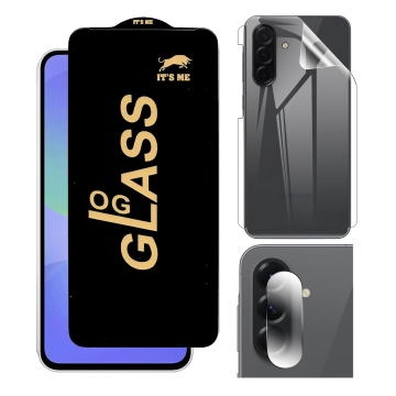 Samsung A36 360¬∞ Clear Kit: OG Glass + Back Jelly Camera Guard - Image 2