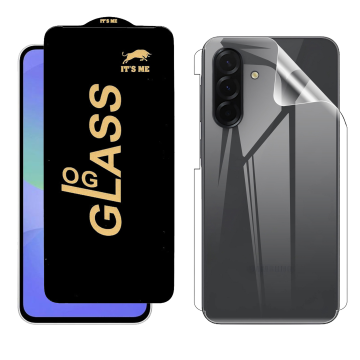 Samsung A36 Protection Pack: OG Glass + Clear Back Jelly Film - Image 2