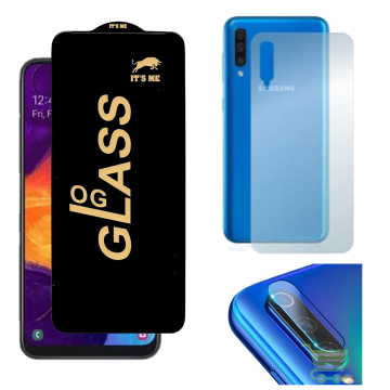 Samsung A50 3-in-1 Kit: OG Glass + Carbon Back Camera Protector - Image 2