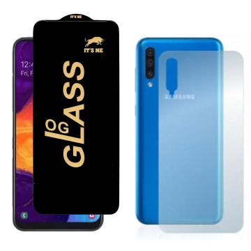 Samsung A50 Combo: OG Glass Screen Protector + Carbon Back Skin - Image 2