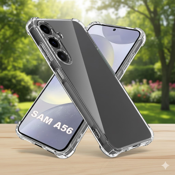 Samsung A56 Transparent Extra Bumper Anti Shock Soft Crystal Clear Case - Image 2
